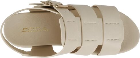 Soda "Bossi ~ Women Round Toe Flatform Fisherman Wedge Sandals with Adjustable Buckle in Saudi Arabia