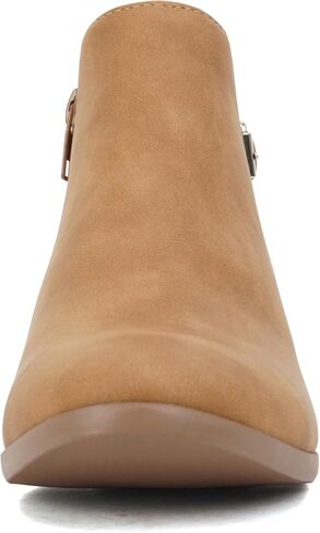 Soda CHOYA Women's Round Toe Faux Suede Stacked Heel Western Ankle Bootie in Saudi Arabia
