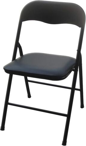 مجموعة تطوير البلاستيك، طاولة بطاقات قابلة للطي من النوع المربع مقاس 34 بوصة مع 4 كراسي قابلة للطي للمناسبات الداخلية والخارجية، باللون الأسود in Kuwait