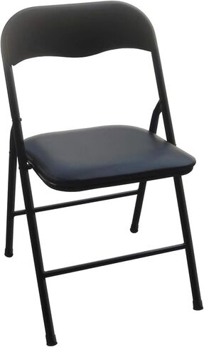 مجموعة تطوير البلاستيك، طاولة بطاقات قابلة للطي من النوع المربع مقاس 34 بوصة مع 4 كراسي قابلة للطي للمناسبات الداخلية والخارجية، باللون الأسود in Kuwait