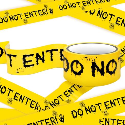108FT Halloween Caution Tape, 4.8CM*30M Halloween Decorations Red Caution Tap, Do Not Enter Scary Caution Tape Roll, Barricade Safety Outdoor Spooky DIY Decorative Accessory For Door, Danger Areas in Saudi Arabia