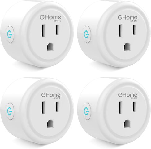 GHome Smart Mini Plug Compatible with Alexa and Google Home, WiFi Outlet Socket Remote Control with Timer Function, Only Supports 2.4GHz Network, No Hub Required, ETL FCC Listed (2 Pack), White in Saudi Arabia