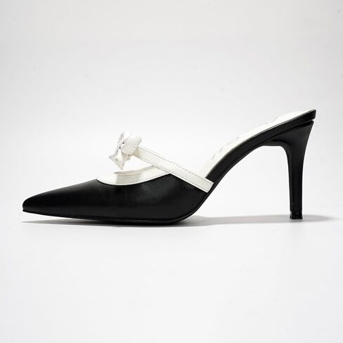 Cape Robbin Kitten Heels For Women Heels With Bow Heels - Classy Kitten Heels for Women Kitten Heels - Elegant Heeled Mules for Women Hanny in Saudi Arabia