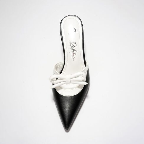 Cape Robbin Kitten Heels For Women Heels With Bow Heels - Classy Kitten Heels for Women Kitten Heels - Elegant Heeled Mules for Women Hanny in Saudi Arabia
