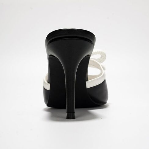 Cape Robbin Kitten Heels For Women Heels With Bow Heels - Classy Kitten Heels for Women Kitten Heels - Elegant Heeled Mules for Women Hanny in Saudi Arabia