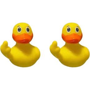 2Pcs Rubber Ducks, 2.28" Finger Trump Rubber Duck, Cute Small Rubber Ducks Duck Middle Finger Funny Rubber Ducky Car Accessories for Car Dashboard Decorations Preschool Bath