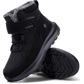 FitVille Womens Wide Snow Boots Fur Lined Boots for Women Winter Warm Boots Wide Width Womens Outdoor Snow Booties