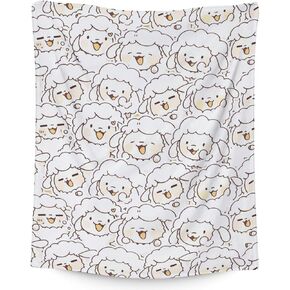Sheep Blanket for Kids, Sheep Lovers - Soft, Lightweight - 40x50 Inches Crib Size Throw Blanket for Bed, Couch, Sofa - White Funny Lightweight Throws Gift