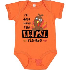 inktastic I'll Just Have the Breast, Please Cute Turkey Baby Bodysuit