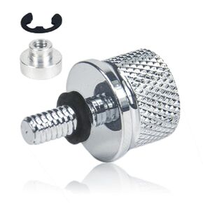 2 Pcs Motorcycle Seat Bolt Kit, 1/4-20 Thread Fender Seat Nut Kit, Motorcycle Seat Screw Mount Aluminum Seat Bolt for Harley-Davidson Sportster Softail Touring Dyna 1996-After (Black)
