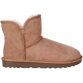 Kirkland Signature Women's Shearling Scalloped Edge Boot (Chestnut, US Footwear Size System, Adult, Women, Numeric, Medium, 6)