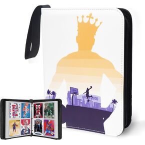 حافظة بطاقات كرة السلة تحتوي على 400 جيب لهواة جمع بطاقات تجارة كرة السلة، كتاب تخزين بطاقات محمول مقاوم للماء مع أكمام شفافة قابلة للإزالة، متوافق مع بطاقات كرة السلة والبطاقات الرياضية in Kuwait