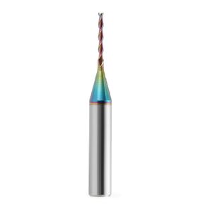 1/4 Inch Shank Spiral Router Bit, 2 Flutes Up Cut CNC Router Bits Carbide End Mills 1/16'' Cutting Dia 1/2 inch Cutting Length with Coating Spiral CNC Bits Milling Cutters for Woodwork Mortise Slot
