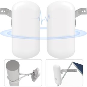 Outdoor IP65 Waterproof Point to Point Starlink Internet Wireless Long Range Transmission for Starlink Gen 3 Router, Starlink WiFi Extender, 5.8GHz 3KM 1000Mbps with 18dBi High Gain Antenna, 2 Pack