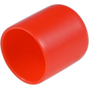 uxcell 10pcs Rubber End Caps 1 1/8-inch(29mm) ID Round End Cap Cover Screw Thread Protectors Red