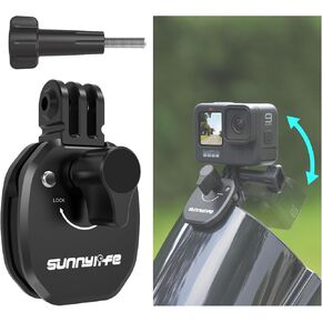 CAPART Motorcycle Windshield Mount for Action Camera, Motorbike Windscreen Clamp Compatible with GoPro Hero 12 11 10 9 8 7 Insta360 X4 X3 X2 X RS DJI OSMO Action 5 4 3 2