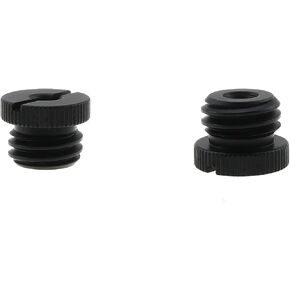 2PCS Black Levelling Tripod Head Aluminium Alloy Adaptor Screw 1/4 Inch Female to 5/8 Inch Male for Levelling to Tripod and L Tripod Bracket Threaded Interface Conversion