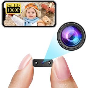 Smallest Wireless WiFi IP Camera,1080P Remote Security Camera,Portable Video Recording Live Feed,Smart Baby Monitor with Night Vision,Motion Detection,Cloud Storage for Security with iOS Android APP