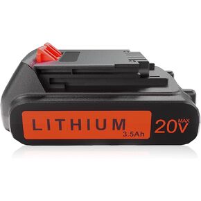 3.5Ah 20V LBXR20 LBX4020 Lithium Battery Compatible with Black and Decker 20Volt Max LB20 LBX20 LBXR2020 LB2X4020-OPE LBXR20-OPE Cordless Power Drill Driver Tools