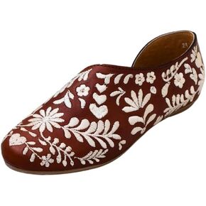 Macarena Collection Sandals women Huarache Sandal Colorful Leather Mexican Comfort Walking Handcrafted Leather Embroidered Flats - Mexican Artisan Design Maky