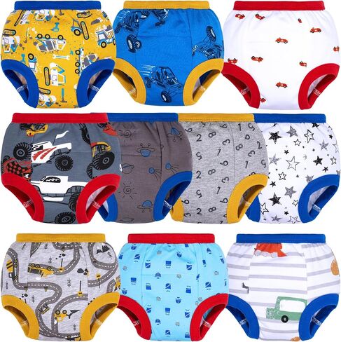 BIG ELEPHANT Toddler Potty Training Underwear, 100% Cotton for Boys & Girls | Multi-Layer Absorbent Liner for Small Accidents, Wetness Awareness, Easy Pull-On Fit, Washable for Daytime Potty Training in Saudi Arabia