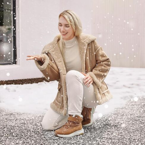 FitVille Womens Wide Snow Boots Fur Lined Boots for Women Winter Warm Boots Wide Width Womens Outdoor Snow Booties in Kuwait