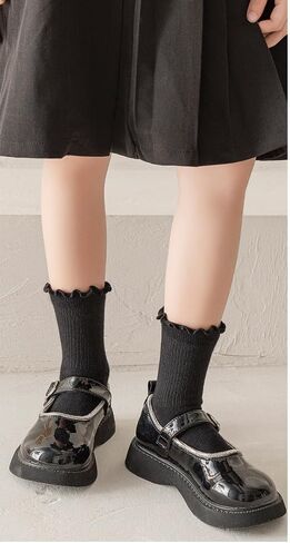 6 &12 Pairs Infant Toddler Baby Kids Turn Cuff Ruffle Cotton Socks in Saudi Arabia