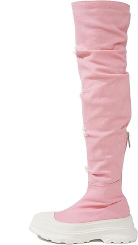 Cape Robbin Knee High Boots Women - Denim Boots for Women Knee High - Thigh High Boots for Women (Looks) in Saudi Arabia