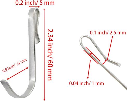 20Pcs J Shaped Hook Stainless Steel Hanger Hooks Clip-on Hook Wire Rack Hook Hanging Sink Grid Hook Shelf Hooks for Kitchen Bedroom Office, Black in Saudi Arabia