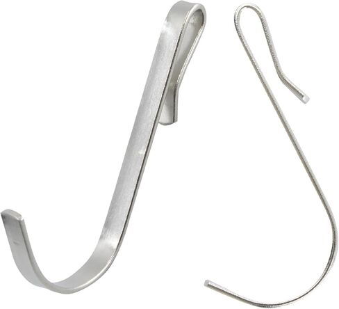 20Pcs J Shaped Hook Stainless Steel Hanger Hooks Clip-on Hook Wire Rack Hook Hanging Sink Grid Hook Shelf Hooks for Kitchen Bedroom Office, Black in Saudi Arabia