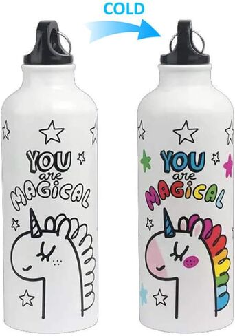 Color changing water bottle, Unicorn, BPA free, sports bottle, 16 oz in Saudi Arabia