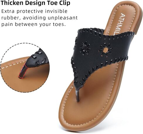 ATHMILE Flip Flops for Women Bohemian Womens Dressy Summer Casual Thong Beach Comfortable Sandals Flats Shoes for Ladies in Saudi Arabia