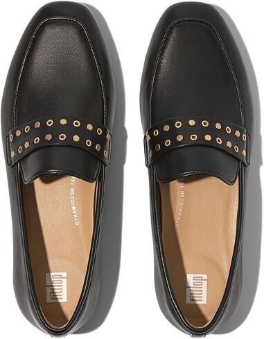 FitFlop Women's Delicato Stud-and-Eyelet Soft Leather Loafers in Saudi Arabia