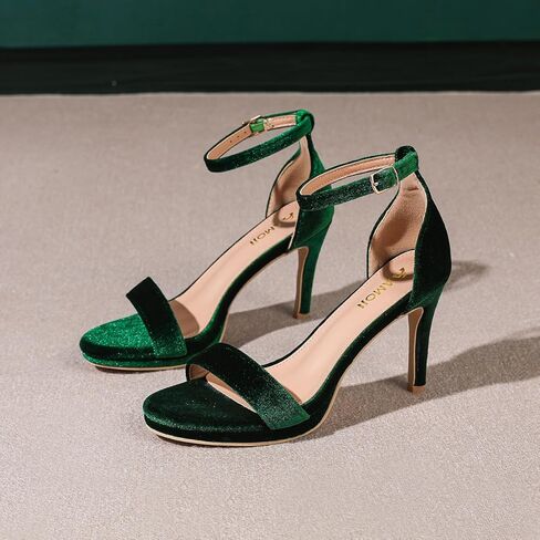 Women's 4 Inch Heels Wide Width Strappy Dress Sandals With Ankle Strap 324W in Kuwait