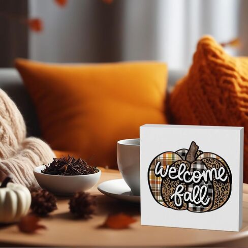 Fall Decor, Fall Decorations for Home Office, Fall Decorations, Fall Sign, Fall Thanksgiving Decorations, Fall With God All Things are Possible Sign, Fall Pumpkin Office Desk Decor 5 X 5 Inch in Saudi Arabia