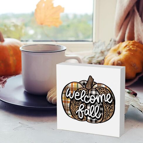 Fall Decor, Fall Decorations for Home Office, Fall Decorations, Fall Sign, Fall Thanksgiving Decorations, Fall With God All Things are Possible Sign, Fall Pumpkin Office Desk Decor 5 X 5 Inch in Saudi Arabia