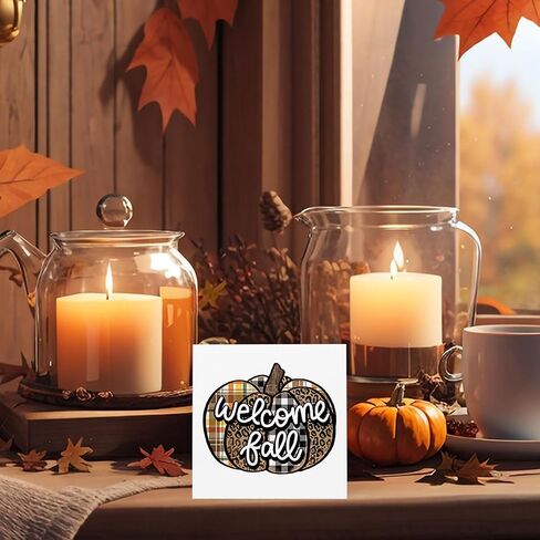 Fall Decor, Fall Decorations for Home Office, Fall Decorations, Fall Sign, Fall Thanksgiving Decorations, Fall With God All Things are Possible Sign, Fall Pumpkin Office Desk Decor 5 X 5 Inch in Saudi Arabia