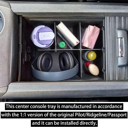 Center Console Organizer for Honda Pilot (2016-2022)/ Ridgeline (2017-2023)/ Passport (2019-2023) Accessories, Armrest Box Insert Dividers in Saudi Arabia