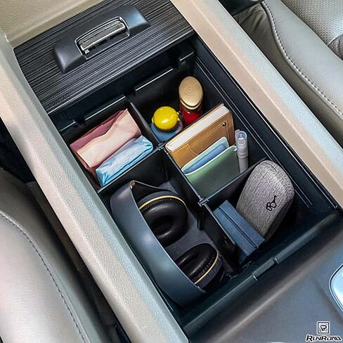 Center Console Organizer for Honda Pilot (2016-2022)/ Ridgeline (2017-2023)/ Passport (2019-2023) Accessories, Armrest Box Insert Dividers in Saudi Arabia