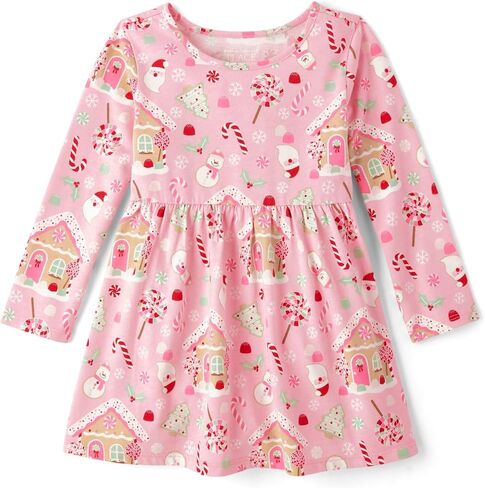 The Children's Place Baby Girls' and Toddler Long Sleeve Casual Dresses in Saudi Arabia