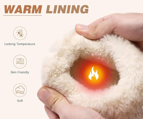 COFACE Women's House Slippers Warm Lined Micro Suede Fuzzy House Shoes for Woman Indoor Outdoor Bedroom Faux Fur Collar Comfy Booties in Saudi Arabia