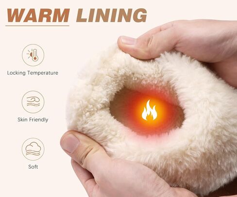 COFACE Women's House Slippers Warm Lined Micro Suede Fuzzy House Shoes for Woman Indoor Outdoor Bedroom Faux Fur Collar Comfy Booties in Saudi Arabia