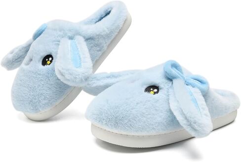 Bunny Animal Slippers for Women and Men, Cute Bow Fuzzy Fluffy Comfy Plush Cartoon Woman Preppy Funny Furry Rabbit Pillow Cloud Home Bedroom House Slipper for Womens Indoor and Outdoor in Saudi Arabia