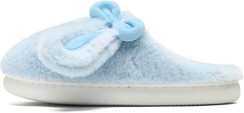 Bunny Animal Slippers for Women and Men, Cute Bow Fuzzy Fluffy Comfy Plush Cartoon Woman Preppy Funny Furry Rabbit Pillow Cloud Home Bedroom House Slipper for Womens Indoor and Outdoor in Saudi Arabia
