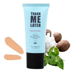 Elizabeth Mott Thank Me Later Blurring Face Primer with SPF 30 - Sun Protection All Day Makeup Wear - Pore Minimizing, Softens Fine Lines and Wrinkles for Velvet Skin - Great For All Ages, 30mL