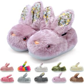 Bunny Slippers for Women, Cute Animal Fluffy Slippers Fuzzy House Shoes Plush Warm Winter Slippers Rabbit Home Bedroom Shoes Indoor & Outdoor