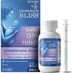 Mommy's Bliss Gas Relief Drops Bottle, Simethicone Drops for Infants, Relieves Stomach Discomfort, Safe & Gentle, Ginger Flavor, 1 Fl Oz (Pack of 3)
