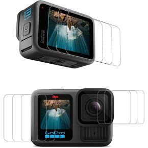 [9 Pack] Screen Protector for Go Pro HERO13 Black, Ultra Clear Tempered Glass Screen Protector + Tempered Glass Lens Protector + Tempered Glass Front LCD Display Film for Go Pro HERO 13 Accessories