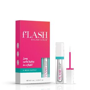 fLASH Eyelash Serum, Serum for Long, Curled Lashes - Enhances and Strengthens Your Natural Safe Effective Formula, 3-Month Supply