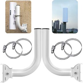 [2 Pack] Universal Wireless Bridge Mount Outdoor J Pole Mount Bracket/Wall Mount for Outdoor Point-to-Point AP Access Point for Antenna/Security Camera Building to Building Mount